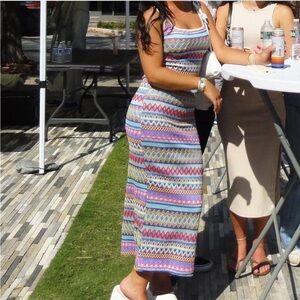 Colorful Striped Maxi Dress